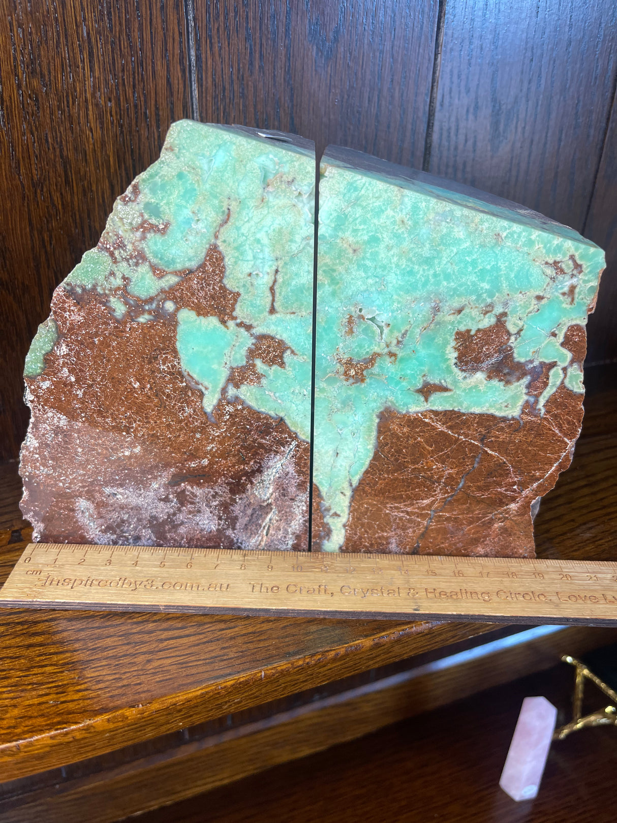 Chrysoprase Book Ends 2.3kilo - Growth - Connection with Nature