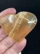 Orange Calcite Heart - "My mind is filled with new, creative ideas."