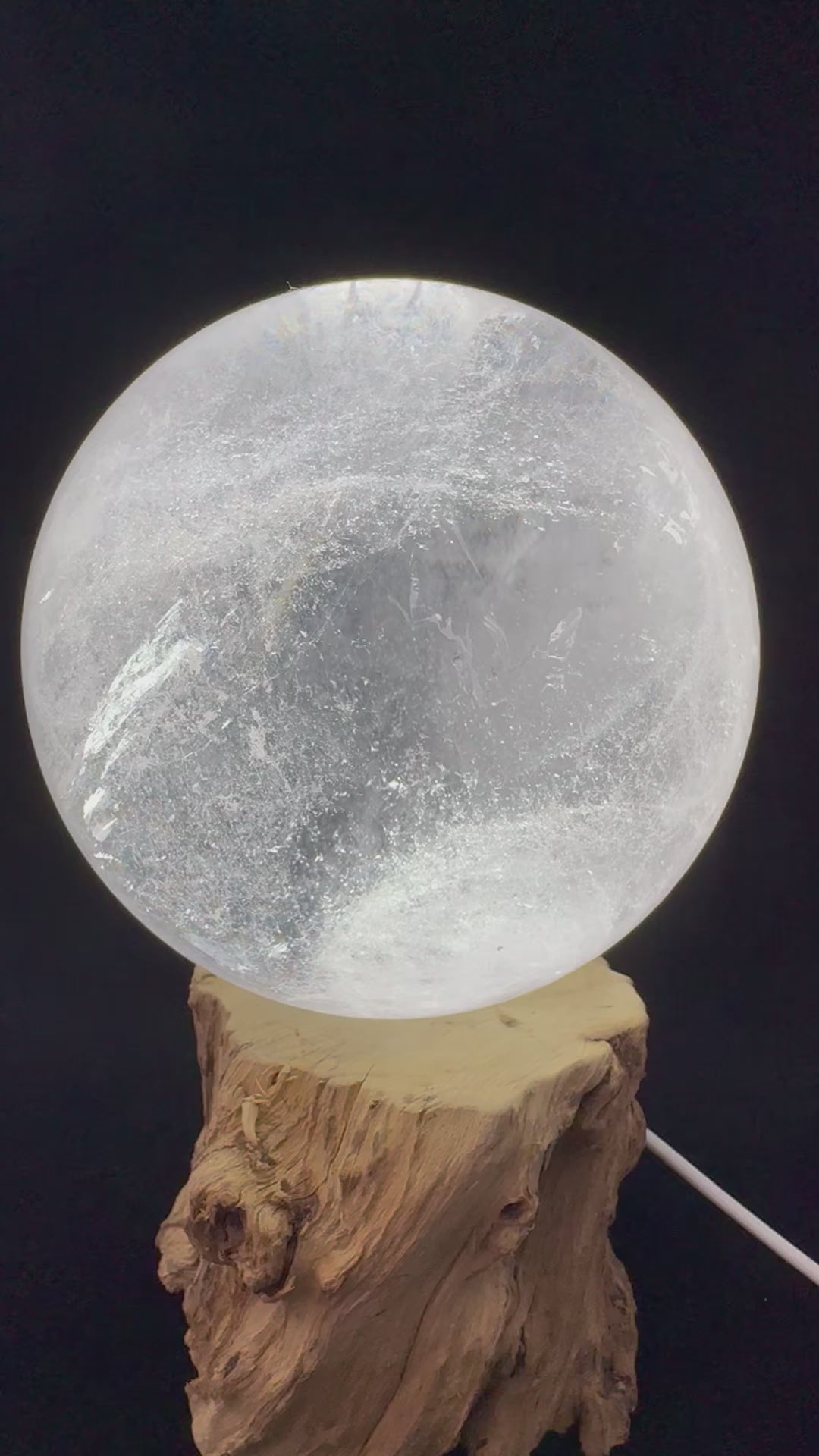 Clear Quartz Sphere from Madagascar 2.522kilos - 12cm - “I have the power to manifest all my dreams and desires”.