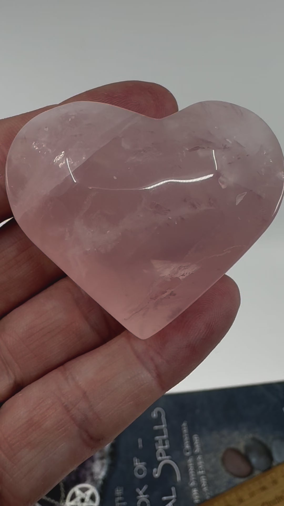 Rose Quartz Puffy Heart  70g - “I radiate love, beauty, confidence and grace”