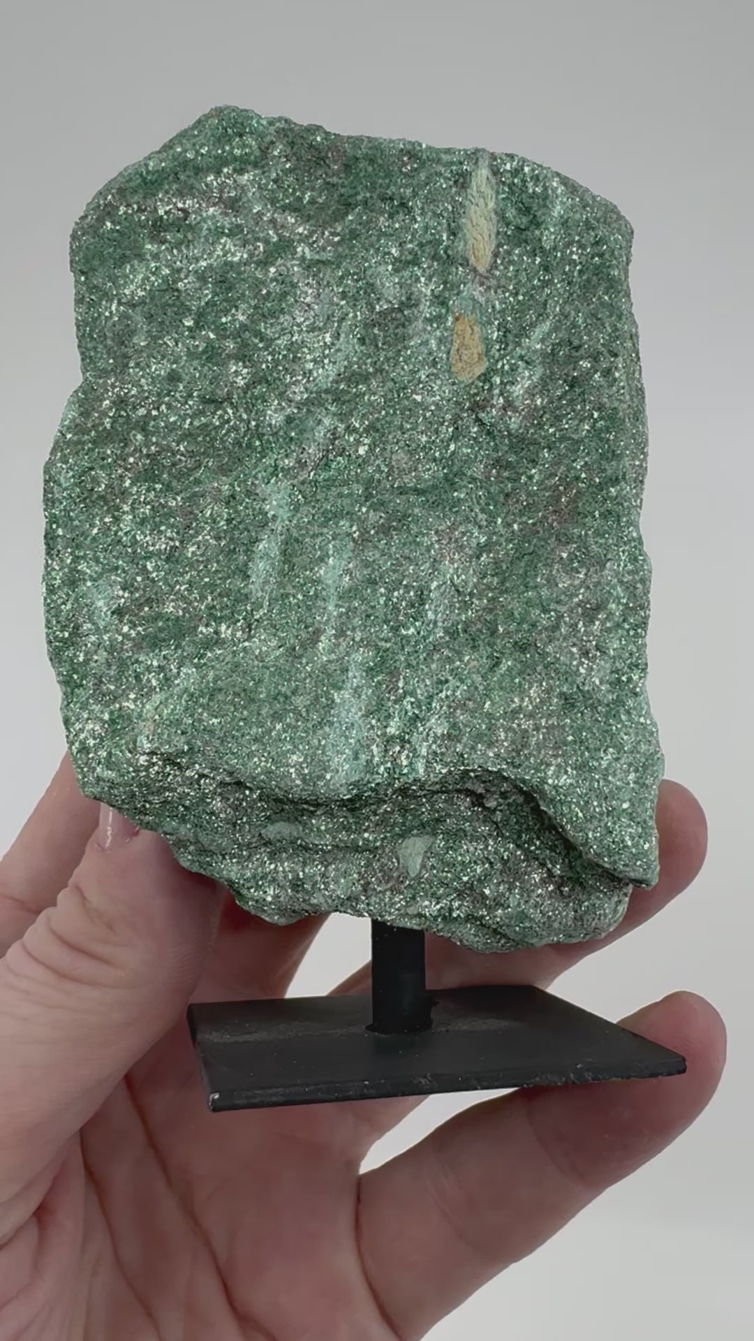 Fuchsite on Stand - "I am a channel for love, light, and wisdom."