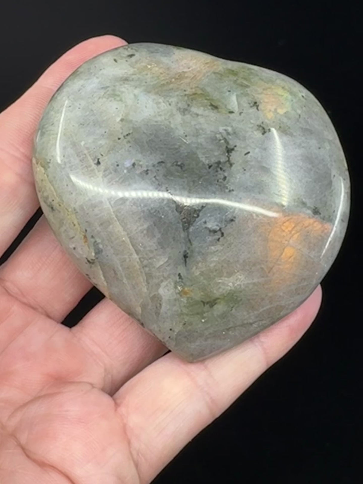 Labradorite Heart 190g - “I welcome change and transformation into my life”.