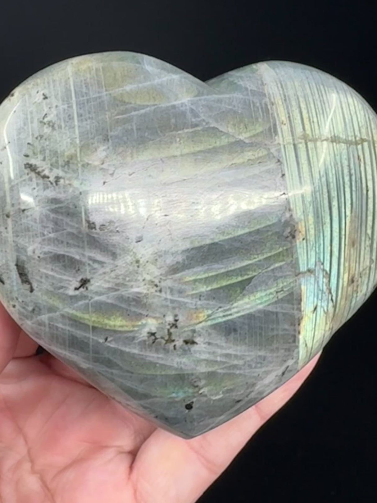 Labradorite Heart 355g - “I welcome change and transformation into my life”.