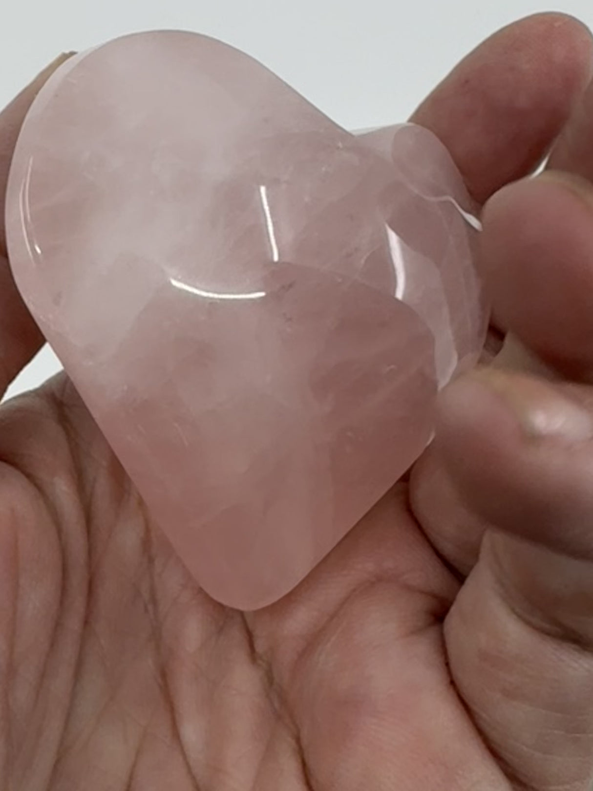 Rose Quartz Puffy Heart  113g - “I radiate love, beauty, confidence and grace”