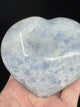 Blue Calcite Heart 468g - “I do not allow outside influences to disturb my inner peace”.