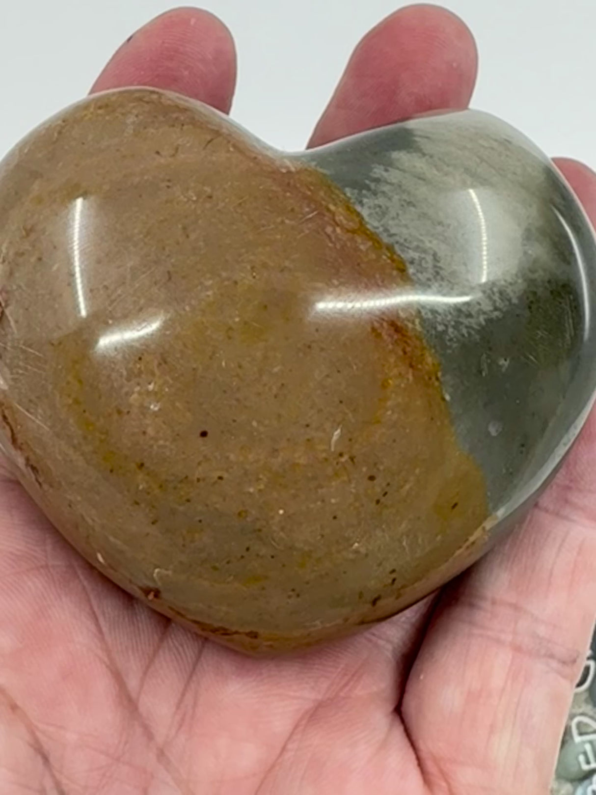 Polychrome Jasper Puffy Heart 216g -"I am grounded and ready to take action towards my goals."