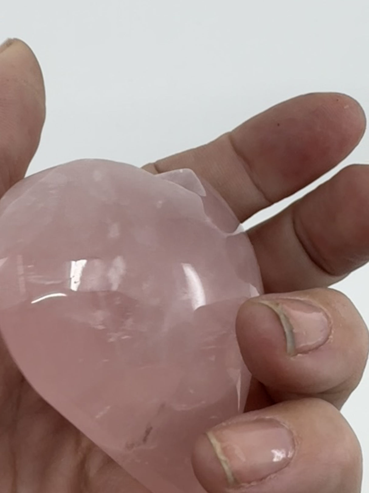 Rose Quartz Puffy Heart  110g - “I radiate love, beauty, confidence and grace”