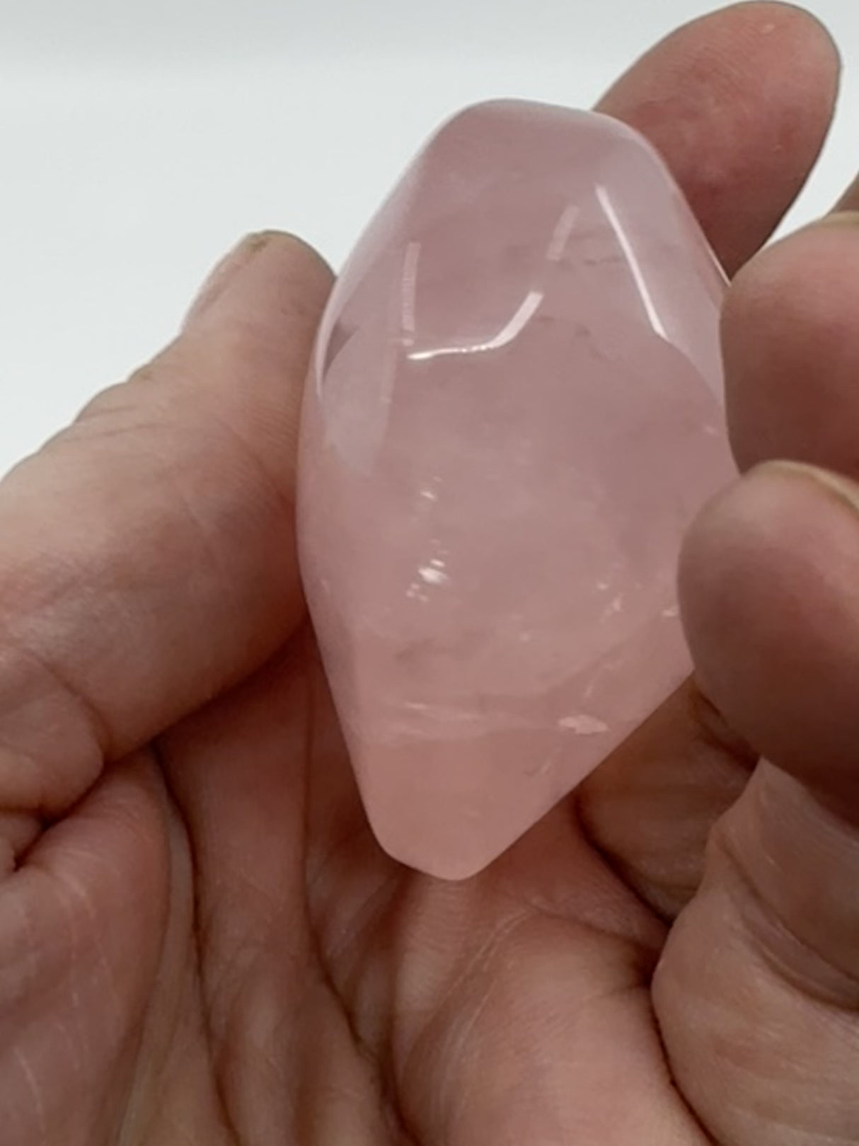 Rose Quartz Puffy Heart  68g - “I radiate love, beauty, confidence and grace”