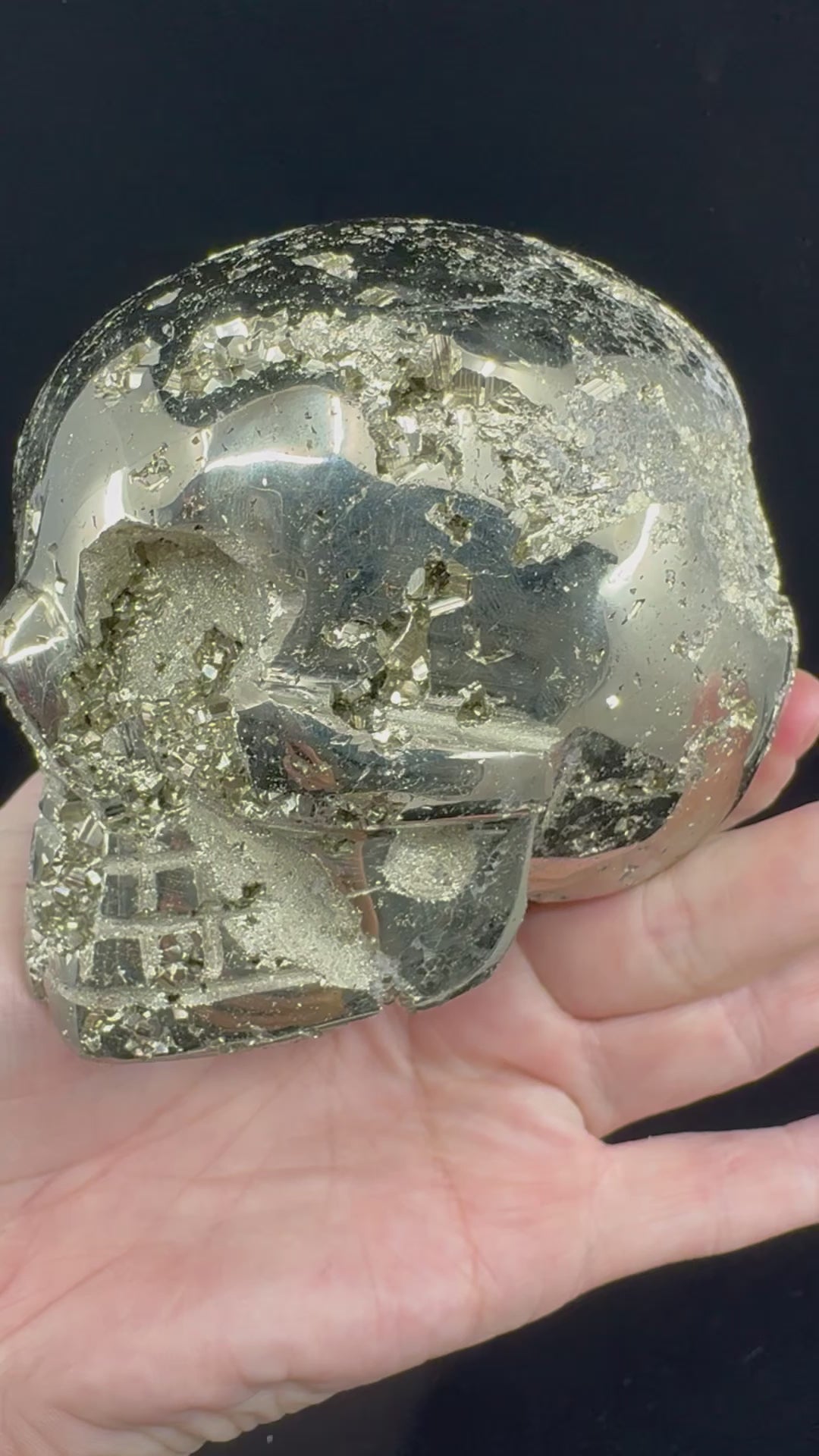 Pyrite Skull Carving #1 -  1.64kilos - Protection & Energy