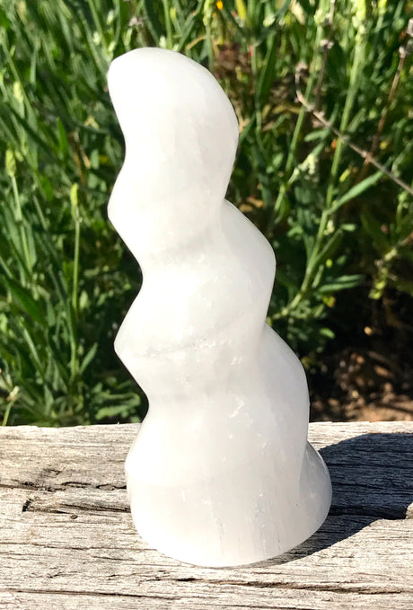 Selenite Unicorn Horn - Spiritual Growth & Meditation