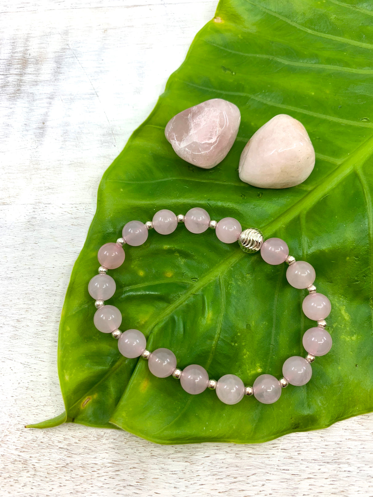 Inspired By 3 Rose Quartz Bracelet