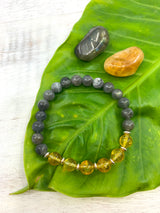 Citrine & Labradorite Sterling Silver Bracelet - Temple of the Stars