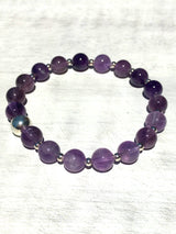 Amethyst Sterling Silver Bracelet - Meditation & Protection