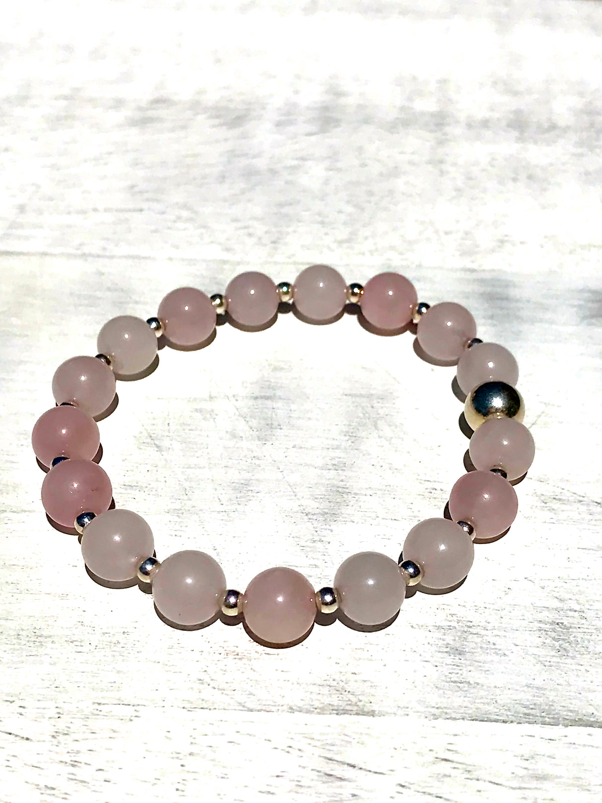 Inspired By 3 Rose Quartz Bracelet