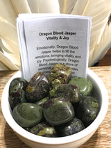 Dragons Blood Jasper Tumbled - Courage. Creativity.