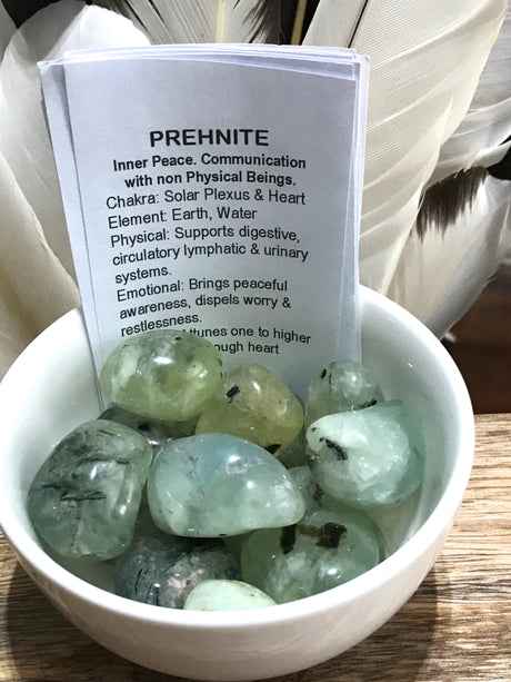 Prehnite Tumbled - Spiritual Growth.