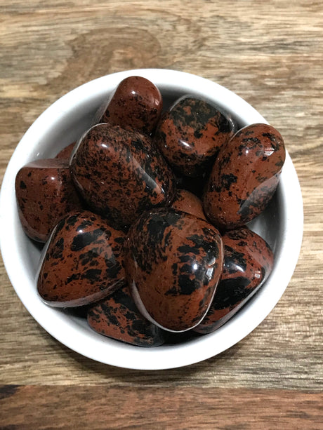 Obsidian Mahogany Tumble Stone for Self Confidence & Protection Inspired By 3 Australia