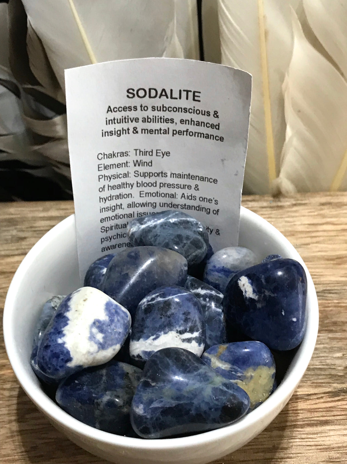 Sodalite Tumbled - Inner Peace. Meditation.