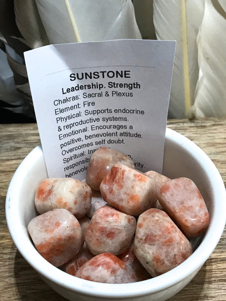 Sunstone Tumbled - Leadership & Strength