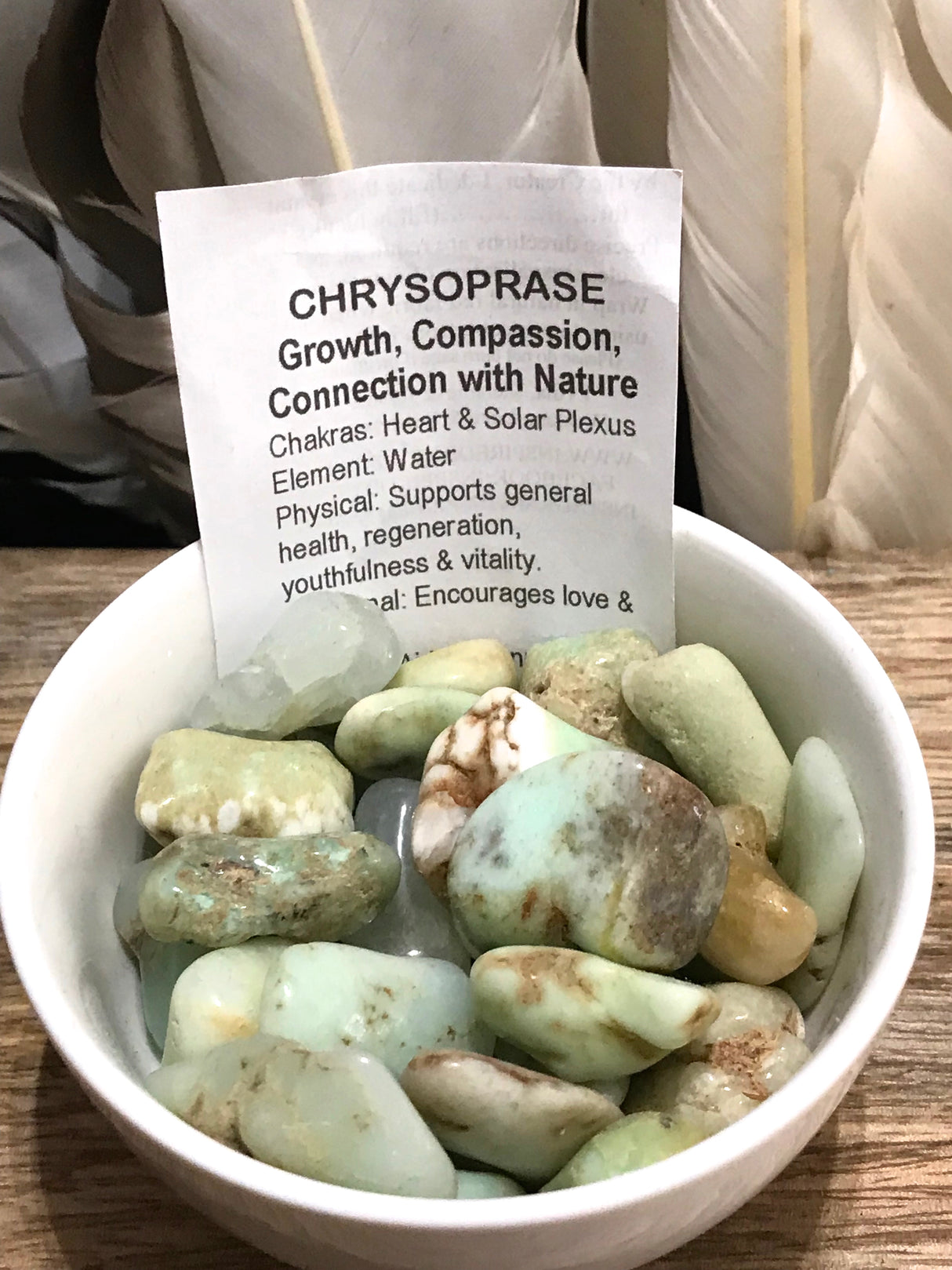 Chrysoprase Tumbled - Growth - Connection with Nature