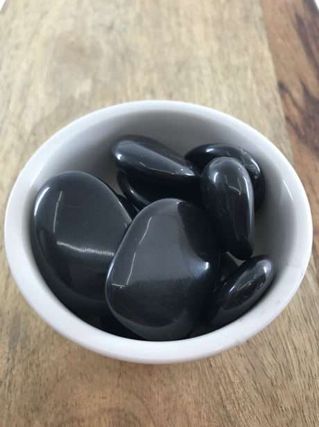 Black Agate Tumble  - Bereavement. Peace. Anxiety.