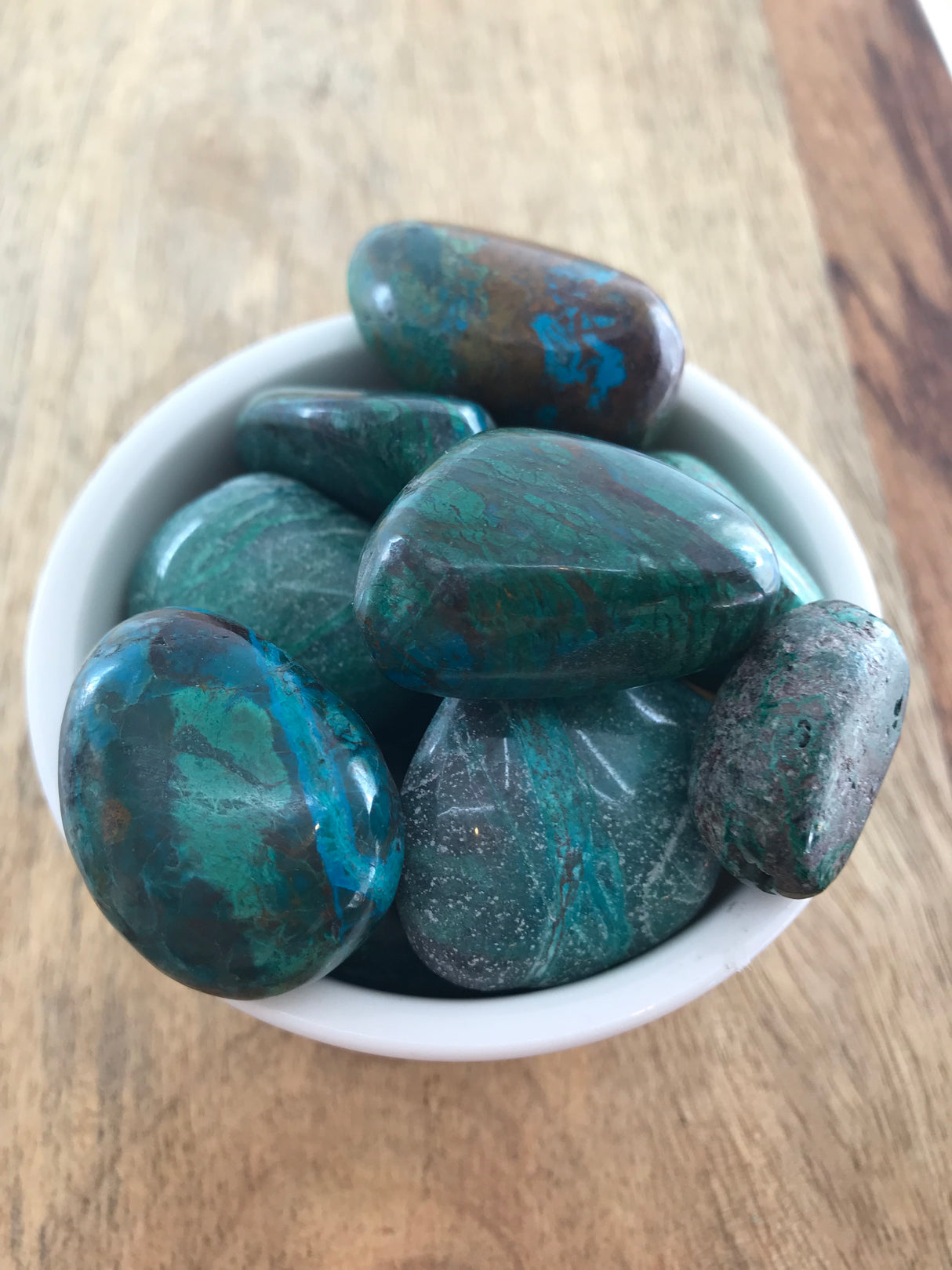 Chrysocolla Tumble Stone. Inspired By 3 Australia