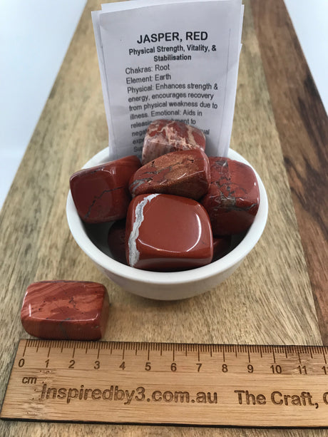 Red Jasper Large Tumble - Vitality. Physical Strength.