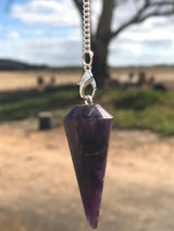 Amethyst Pendulum on Chakra Chain Inspired By 3 Australia SALE