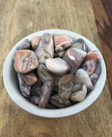 Botswana Agate Pink Tumble - Emotional Healing Energy