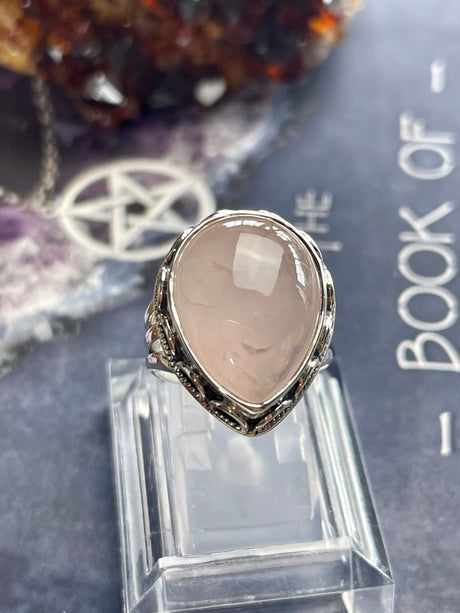 Rose Quartz Ring Size 8 - Love & Self-esteem