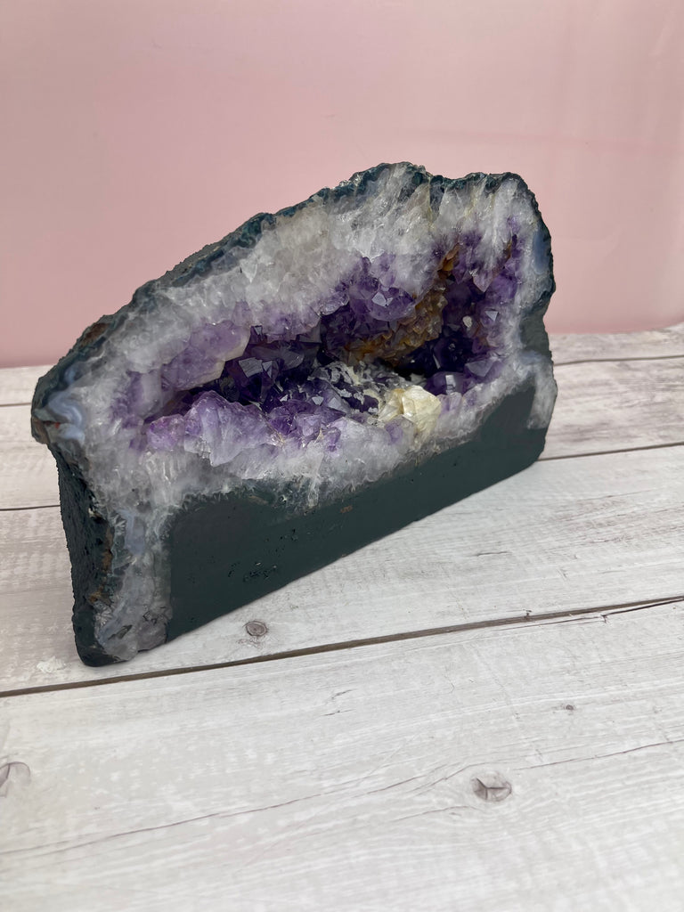 Amethyst Cave with Calcite Inclusions 8.2 Kilos  #3 - Protection. Intuition. Healing.