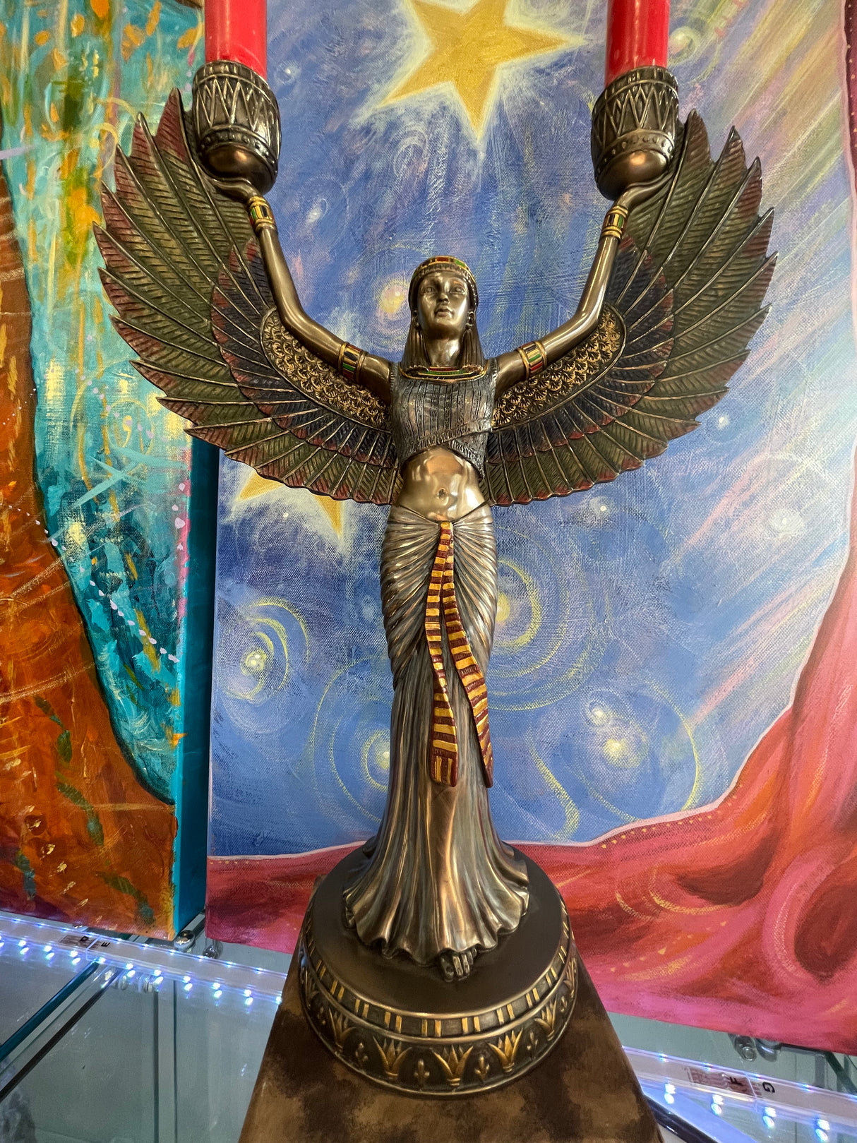 Isis Candle Holder - Goddess of Marriage, Fertility, Magic & Medicine.