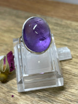 Amethyst Silver Ring - Size 7