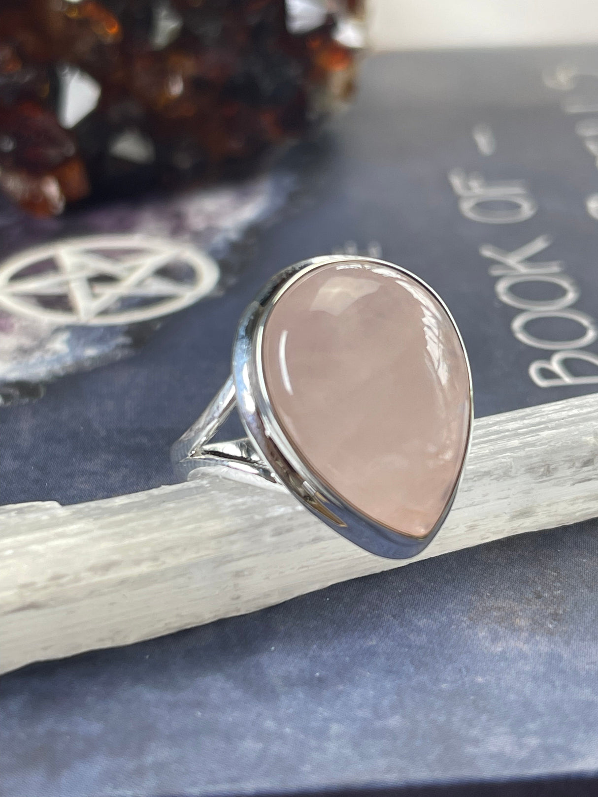 Rose Quartz Ring Size 8 - Love & Self-esteem