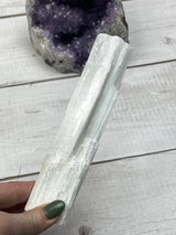 Selenite Unpolished Wand 15-20cm - Spiritual Growth & Meditation