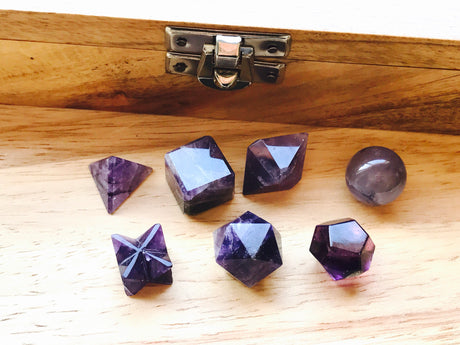 Amethyst Sacred Geometry Set - Inspired By 3 Australia - ON SALE