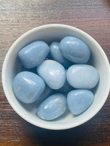 Angelite Tumbled - Peace. Awareness. Communication.