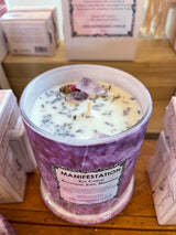 Manifestation Candle - Relaxation. Sleep. Meditation. Lavender & Eucalyptus Essential Oil