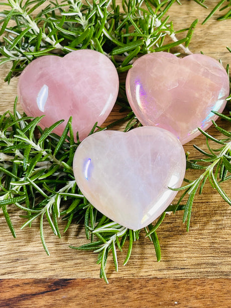 Rose Quartz Aura Puffy Heart - Love. Stress.