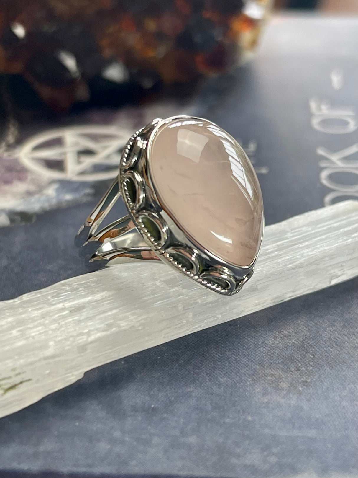 Rose Quartz Ring Size 7 - "I radiate love, beauty, confidence, and grace."