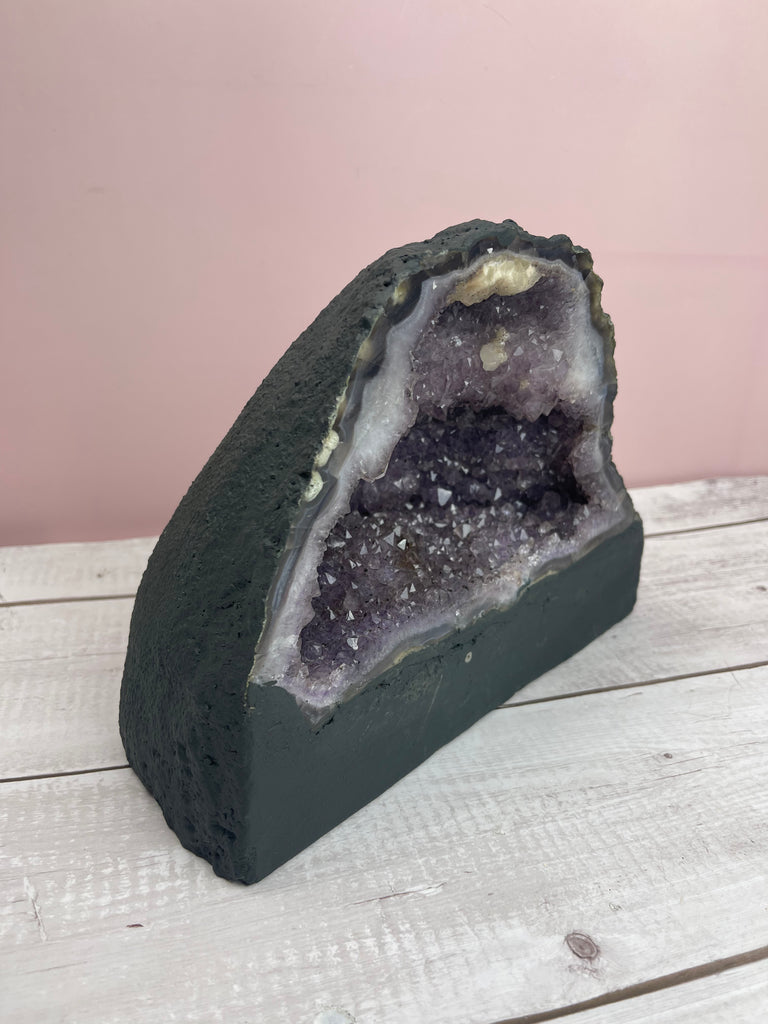 Amethyst Cave with Calcite Inclusions  7.9Kilos  #9 - Protection. Intuition. Healing.