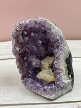 Amethyst Cluster with Calcite Inclusions 747g  #23 - Protection. Intuition. Healing.