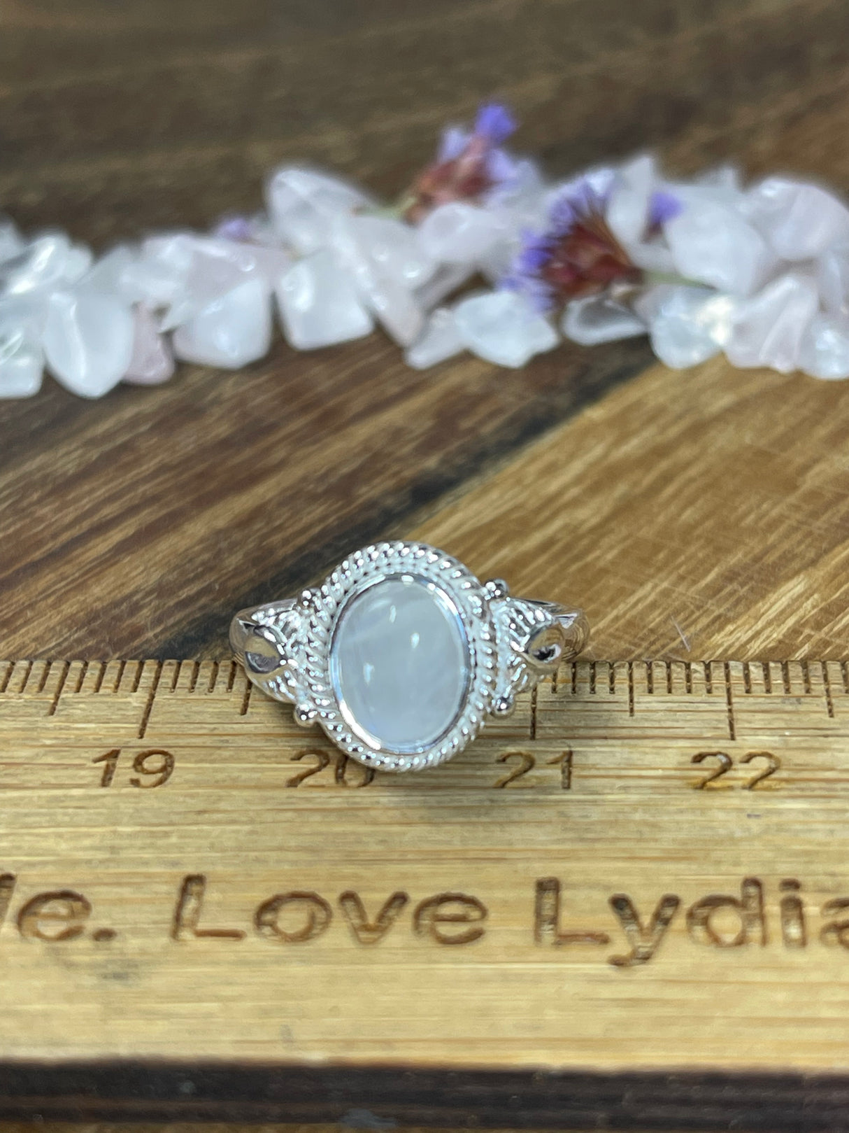 Rainbow Moonstone Ring Size 6 - Inner Peace. Protection.