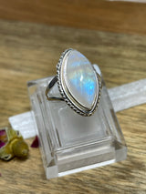 Rainbow Moonstone Ring - Size 6