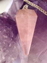 Rose Quartz Pendulum with Chakra Chain Inspired By 3 Australia