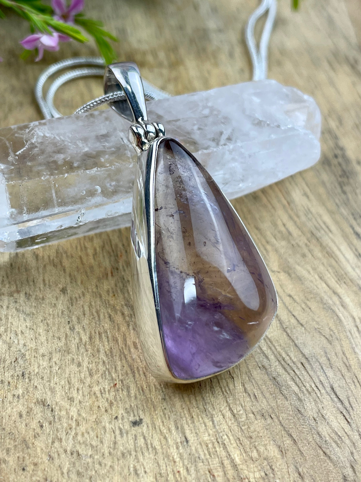 Ametrine Silver Pendant & Chain #1