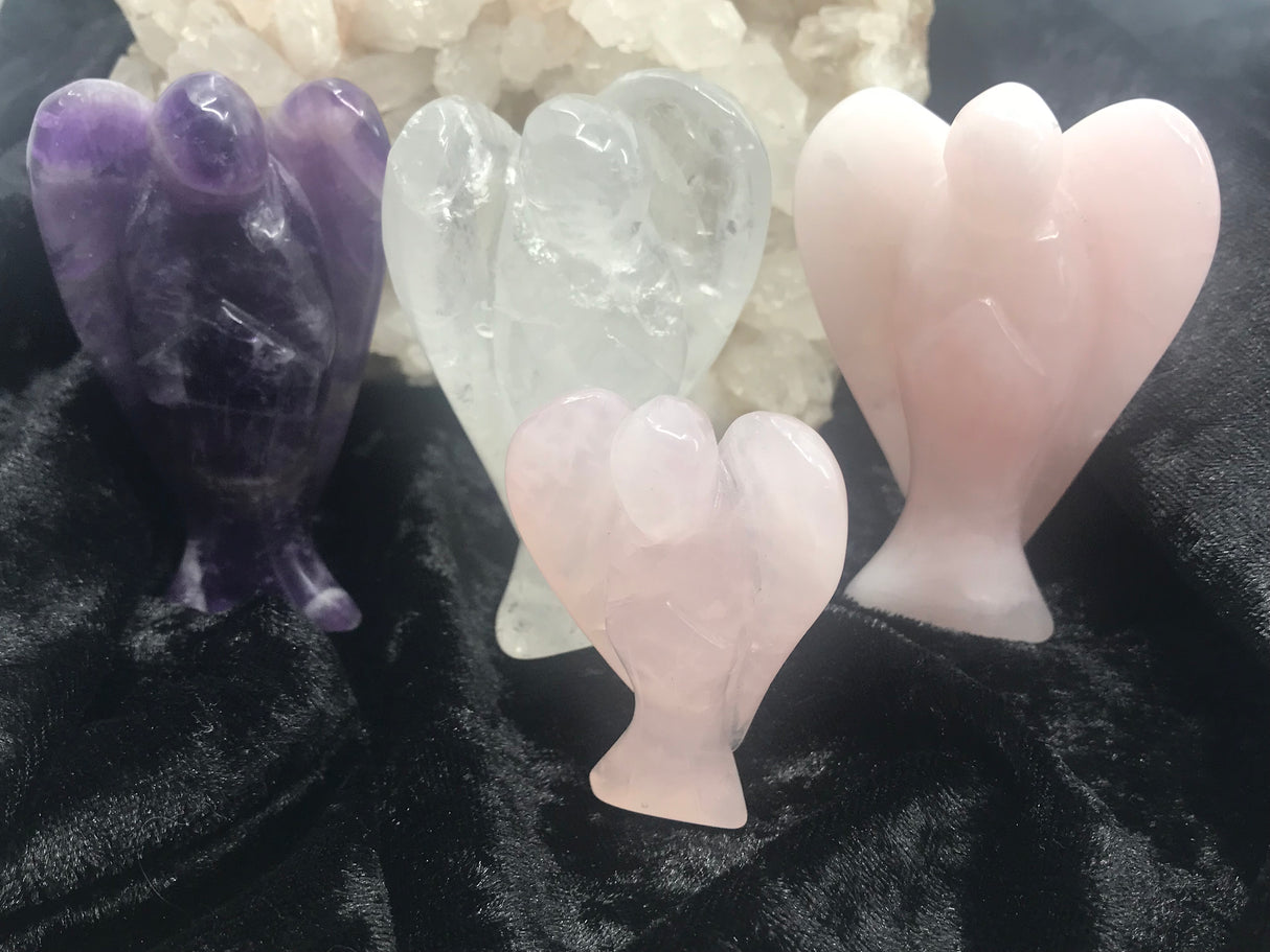 Rose Quartz Angel 7.5cm - Love & Peace