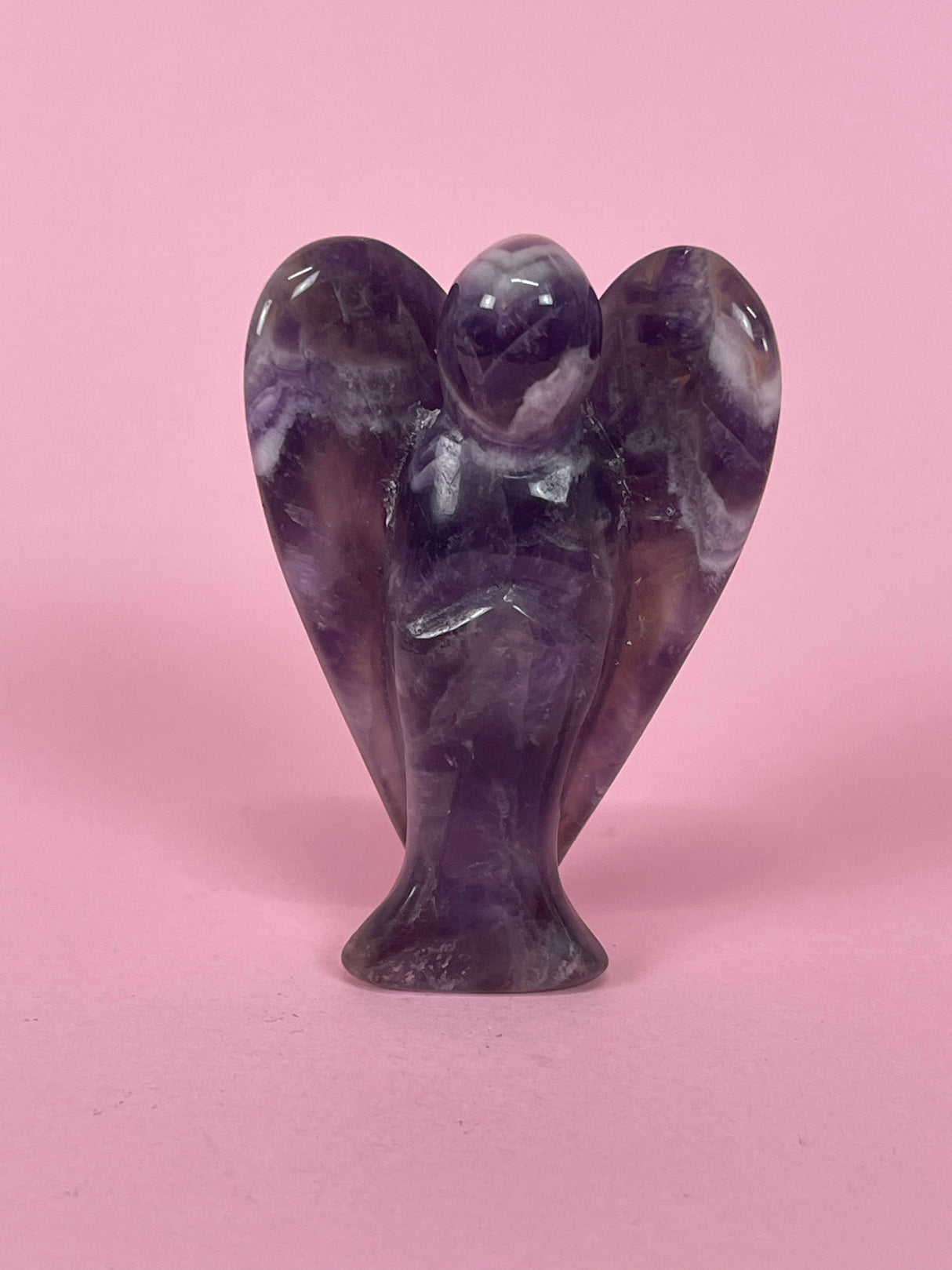 Chevron Amethyst Angel 7.5cm - Protection & Intuition