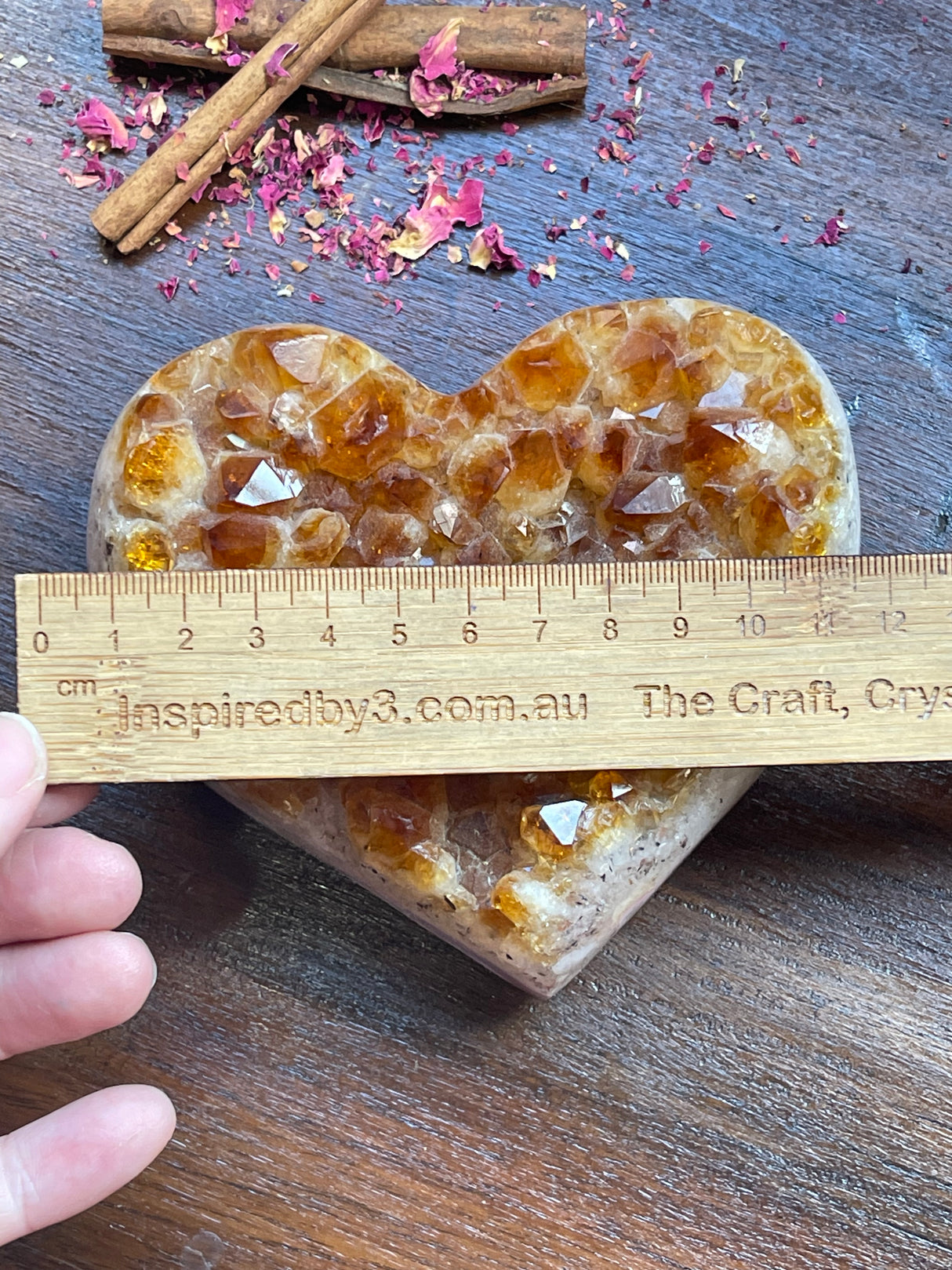 Citrine Heart Cluster  835g - Manifestation. Meditation