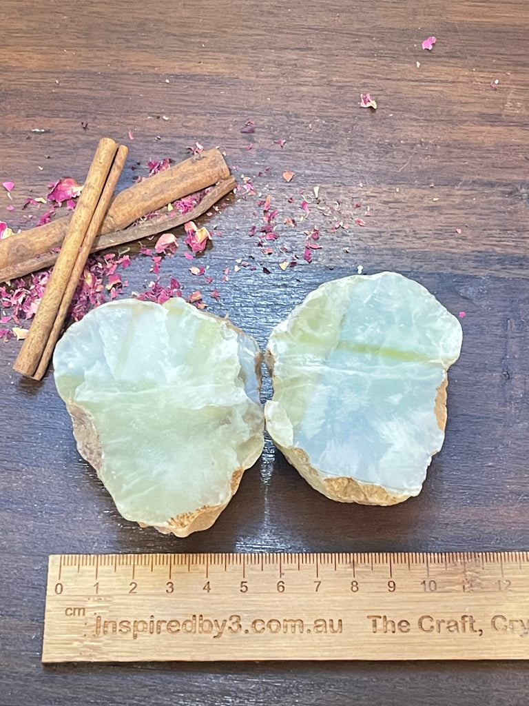 Prehnite Geode Wings #2 291g - Higher Spiritual Planes